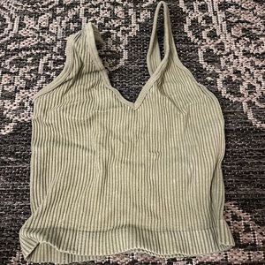 green tank top